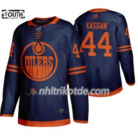 Edmonton Oilers Trikot Zack Kassian 44 Adidas 2019-2020 Blau Authentic - Kinder